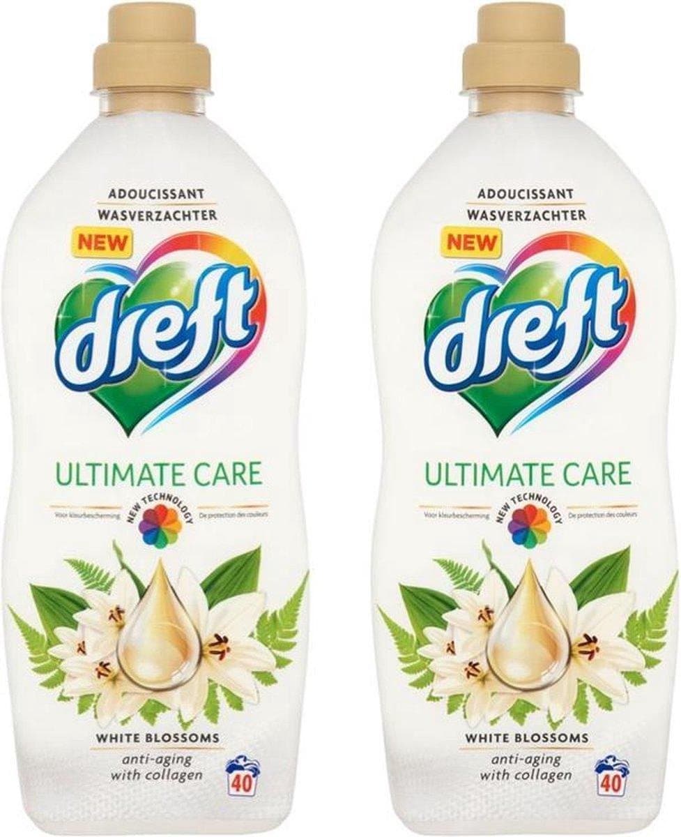 Dreft Wasverzachter Ultimate Care White blossoms 80 wasbeurten - 2 x 1 l — afbeelding 1