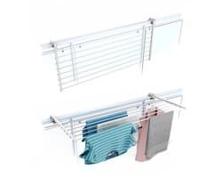Foxydry Duo 102 cm hangend droogrek - wit - rechthoekige reling