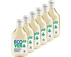 Ecover - Vloeibaar Wasmiddel Zero - Voordeelverpakking 6 x 1 L - 84 wasbeurten - 0 % parfum & kleurstoffen - hypoallergeen - Plantaardig & Biologisch afbreekbaar