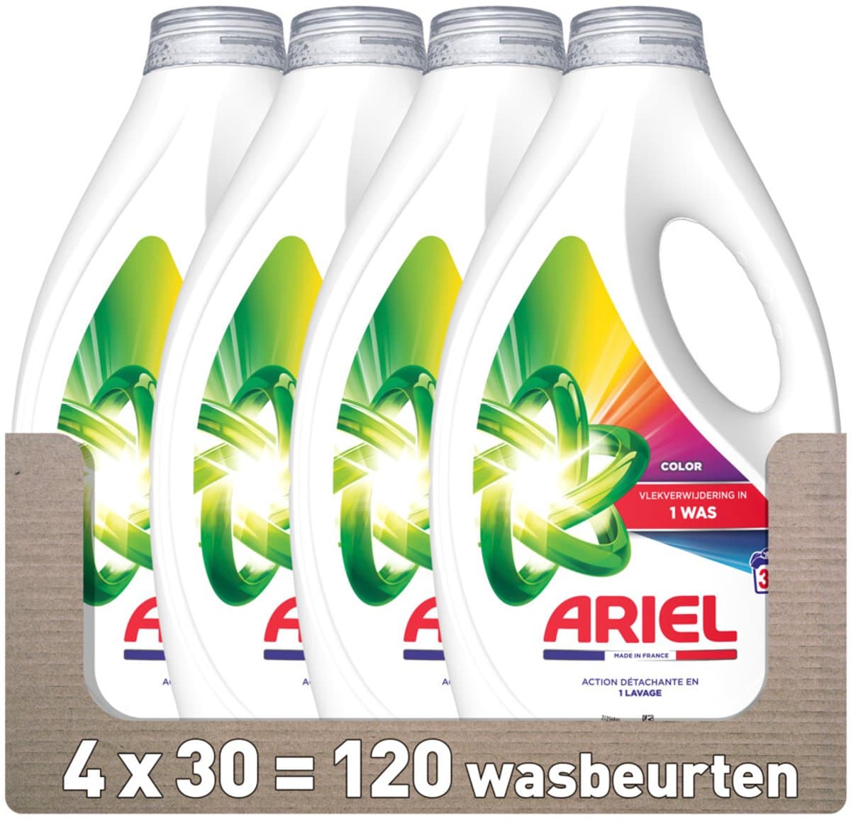 Ariel Vloeibaar Wasmiddel Color 30 Wasbeurten - 4 x 1350 ml - Voordeelverpakking — afbeelding 1