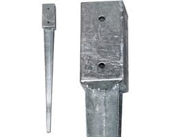 Grondanker - Palenhouder Staal - Stevig Plaatsen - Warmbad Verzinkt - 750 mm - Zilverkleurig