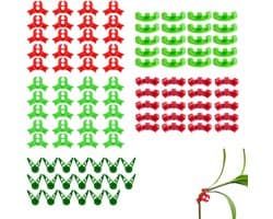 Dailygoods- Groeiklemmen - 100 Stuks - Instelbare Planksteun - Ondersteuning Plantenschors - Verbeterde Luchtcirculatie - Herbruikbaar - Duurzaam - Plantsteun