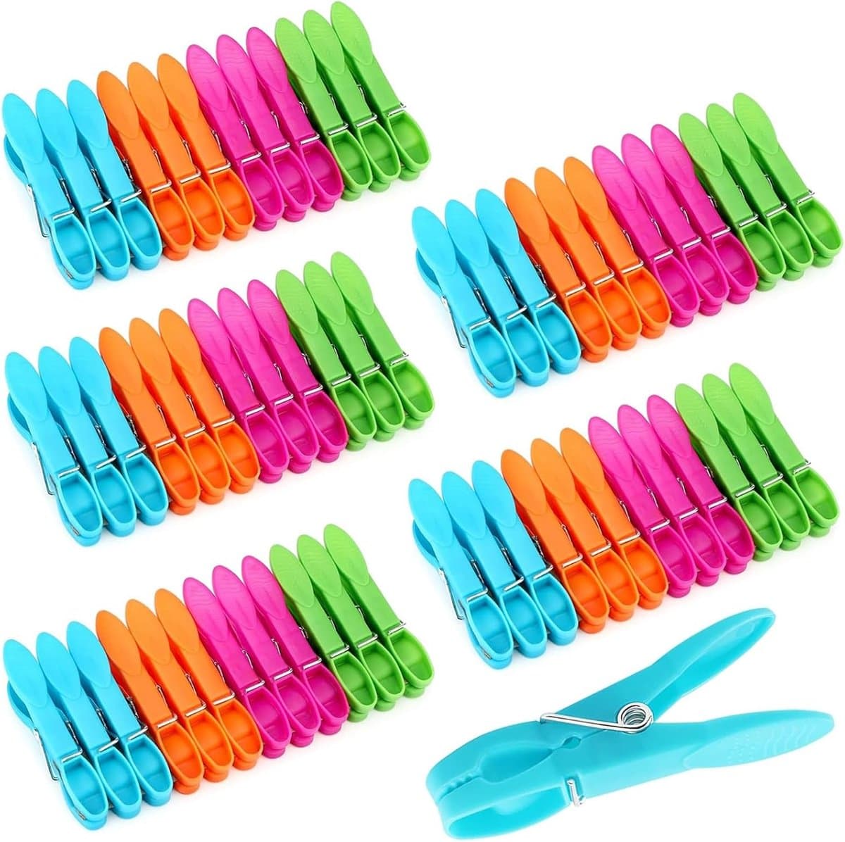 Wasknijpers - Kledingklemmen - Kleding Drogen - Antislip Winddicht - 60 Stuks - Multicolor — afbeelding 1