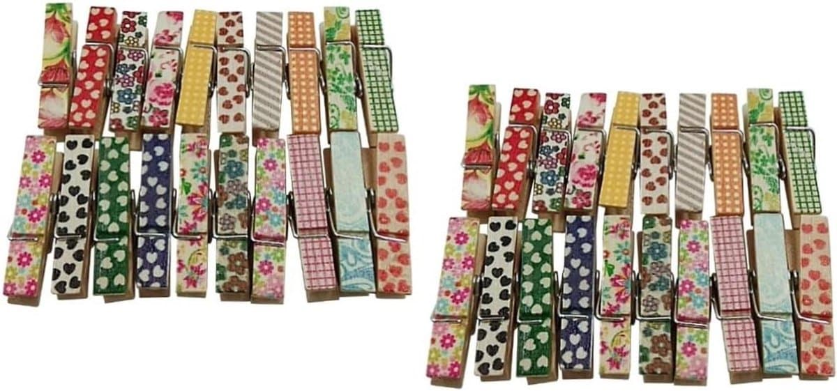 Houten Ambachtelijke Klemmen - Wasknijpers Decoratie - Scrapbooking Knutselen - Cartoon Ornament Ontwerp - 3.5 x 1 x 1.4 cm — afbeelding 1