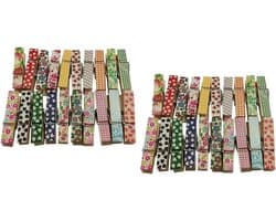 Houten Ambachtelijke Klemmen - Wasknijpers Decoratie - Scrapbooking Knutselen - Cartoon Ornament Ontwerp - 3.5 x 1 x 1.4 cm
