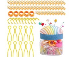 Naaiclips Set - Textiel Clips - Projecten Organiseren - Stofvriendelijke Grip - 76 Delig - Multicolor