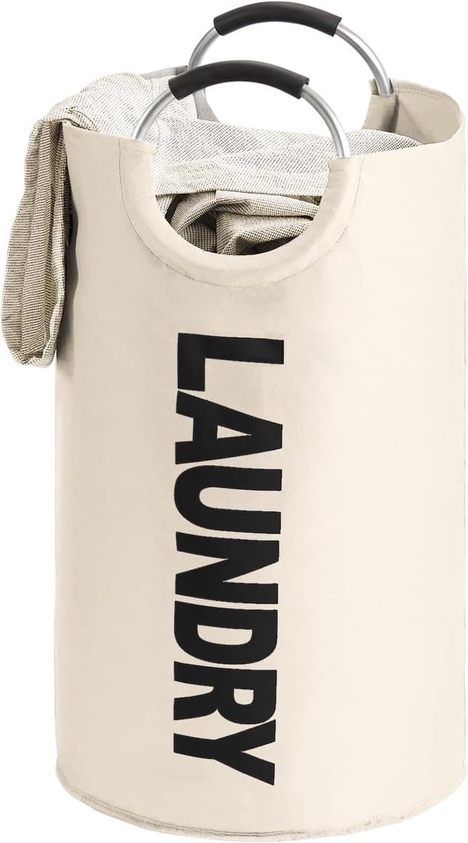 Opvouwbare Wasmand 115L Wasmand met Handgrepen - Grote Wasmand Organizer 43x43x79 cm - Ruimtebesparende Laundry Basket van Oxford Stof - Draagbare Waszak met Aluminium Handgreep - Wasmand voor Kleding — afbeelding 1