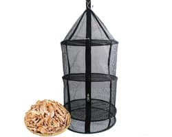 Droogrek Mesh - Opbergnet - Planten Drogen - Versterkte Luchtstroom - 42 cm Diameter - Zwart