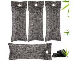 Dailygoods - Set van 4 Actieve Koolzakken voor Geurverwijdering