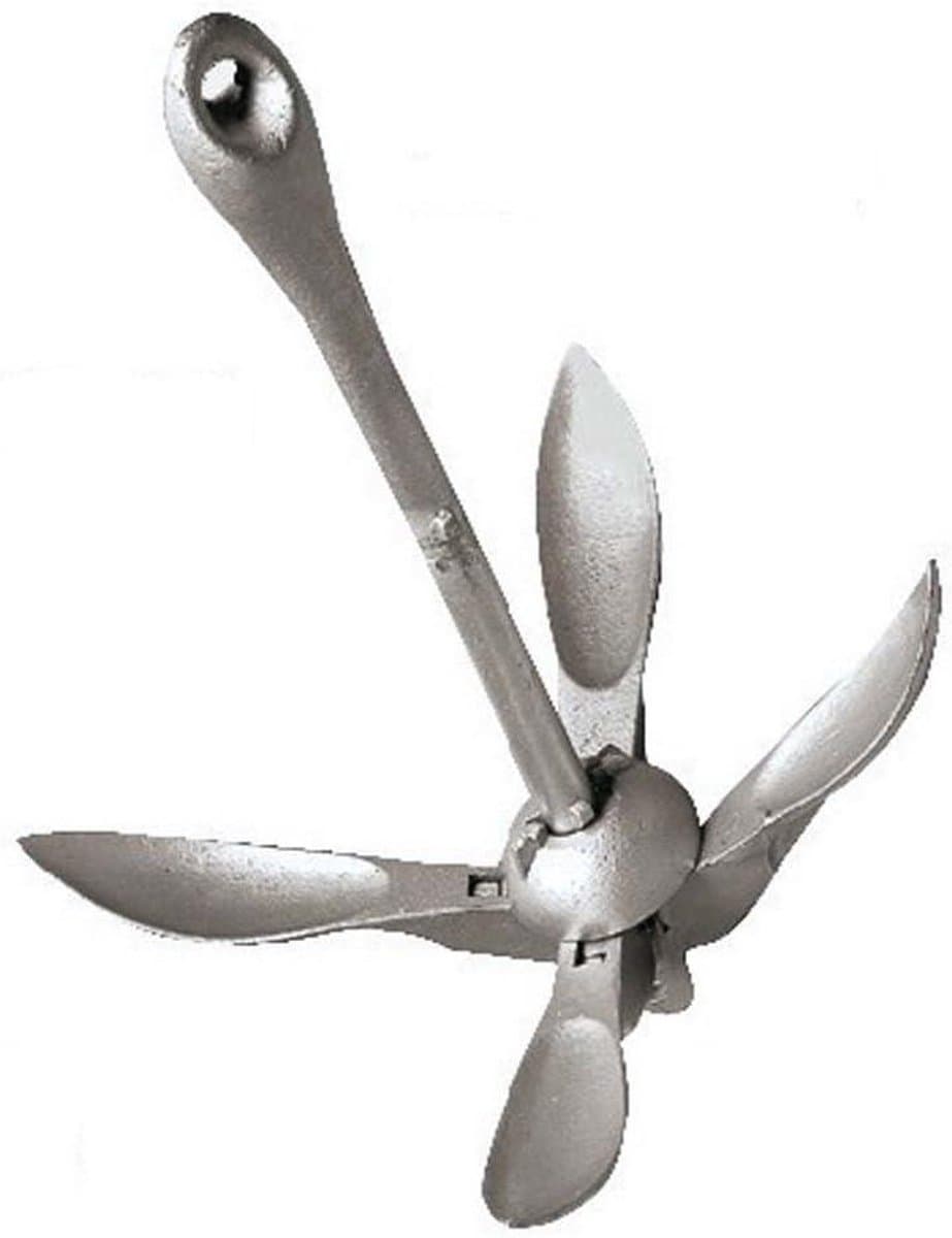 Scheepsanker - Vaartuiganker - Boot stabiliseren - Uniek ontwerp - 6 kg - Zilver — afbeelding 1
