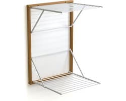 Arredamenti Italia Koral Ciliegio - Houten Handdoekrek - Inklapbaar Wanddroogrek - 13m Drooglengte — afbeelding 1