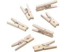 Houten Wasknijpers - Miniatuur Knijpers - Kleine Was Ophangen - FSC Gecertificeerd Hout - 25x7mm - Naturel — afbeelding 1