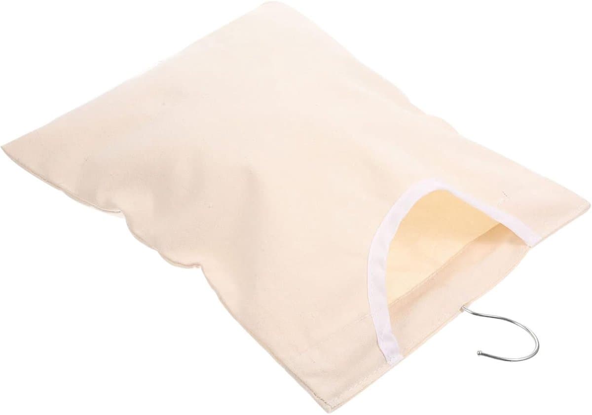 Wasknijper Opbergtas - Wasknijperhouder Hangzak - Wasknijpers Opbergen - 360 Graden Draaibare Haak - 32X27CM - Beige — afbeelding 1