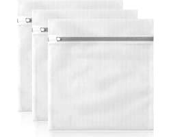 3 Pack Waszakken - Netwaszakken - Waszakken voor wasgoed - Grote duurzame zakken - Delicate kleding - Perfect voor wasmachines - Jassen - Jeans - 60x60 - Huishoudelijk accessoire