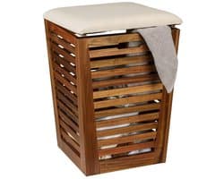 Wasmand met zitting FONDI, hoogte 56 cm