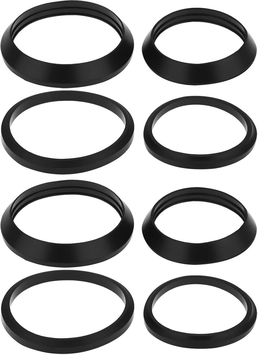 8Pcs Trap Inlet Rubber Washer Mixed Pack,1 1/4 and 1 1/2 Washers for Basin, Bath, Kitchen Sink Plumbing Seals — afbeelding 1