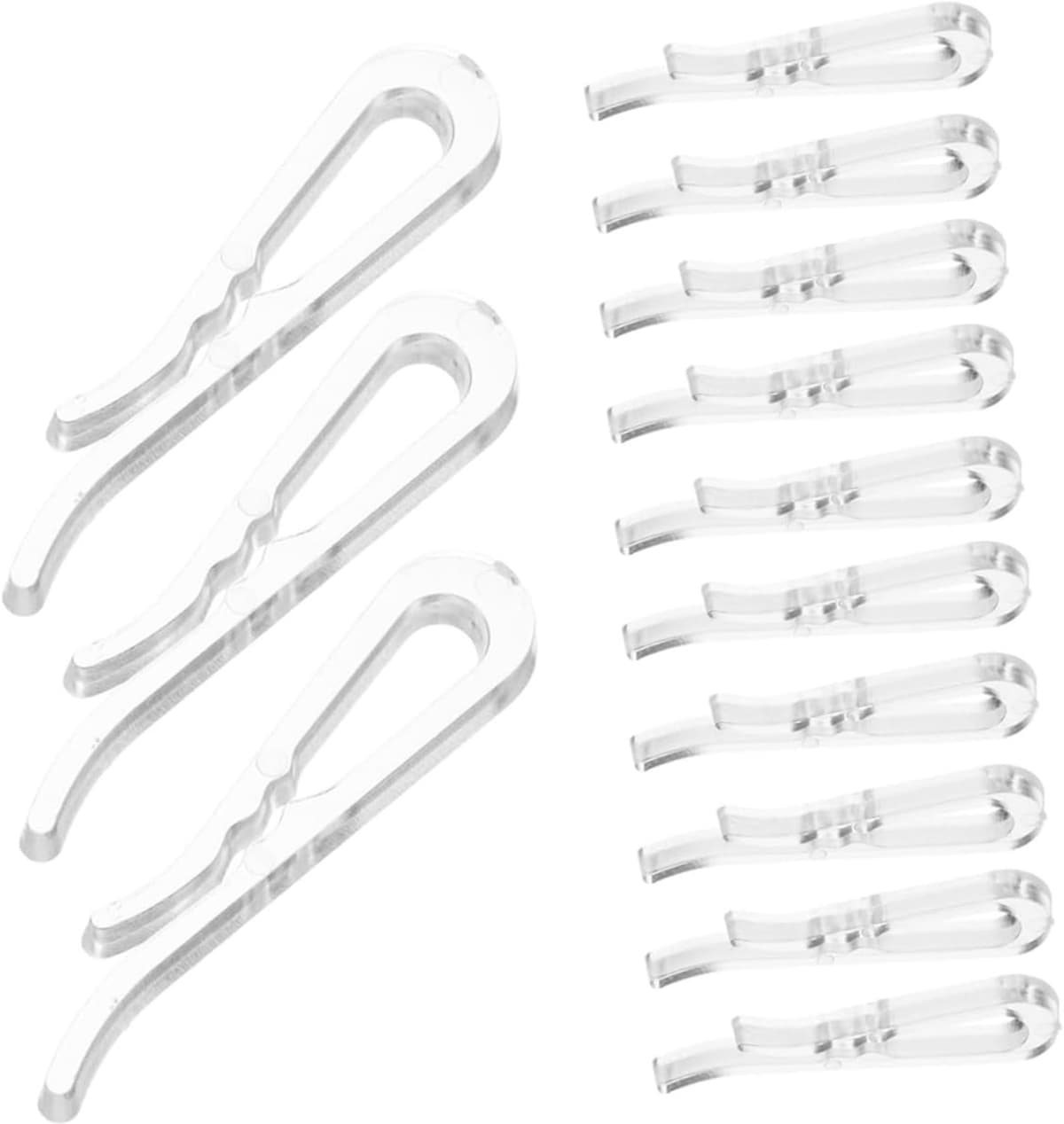 200 Stuks Transparante Plastic Shirt Clips Slip Kleding Klemmen Organisatie van Shirts Jurken Duurzame U Vormige Kledingclips Thuis — afbeelding 1