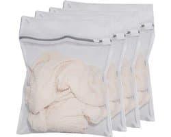 Waszak voor kleding en linnengoed - 4 stuks, 30 x 40 cm, ideaal voor wasmachine en droger