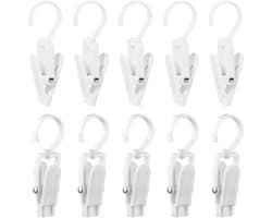 Dailygoods - Antislip Hanger Clips - 10 Stuks Draaibare Wasknijpers voor Kleding en Handdoeken
