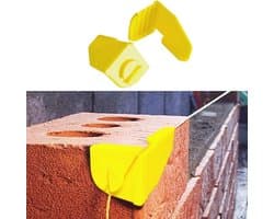 Bouwlijn Houder - Lijnanker Beugels - Metselwerk Lijn - Voorkomt Lijn Glijden - Set van 2 - Zwart