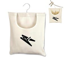 Wasknijperzak - Kaki - 32 x 28 cm - Duurzaam Canvas met Draaibare Haak - Voor Thuis en Reizen