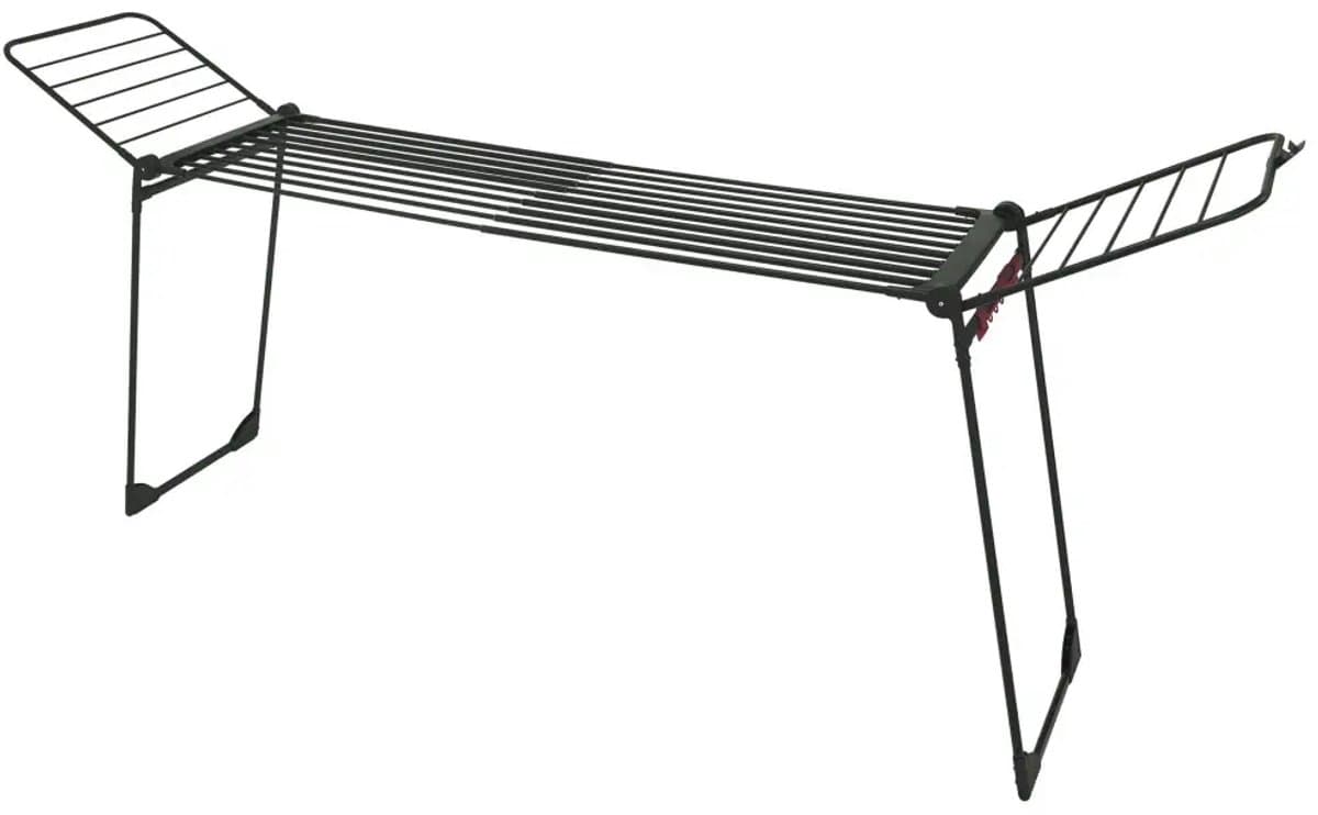 KINGHoff - Droogrek - Opvouwbaar Wasrek tot 25 kg - Staand Droogrek - Wasdroger Rek met Vleugels - Inklapbaar Wasrek voor Binnen & Buiten - XXL - 210-290 x 55 x 125 cm - Zwart — afbeelding 1