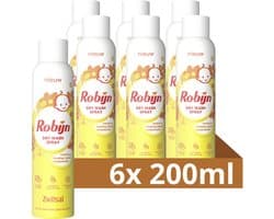 Robijn- Zwitsal Dry Wash Spray - 6 flessen x 200 ml - Voordeelverpakking