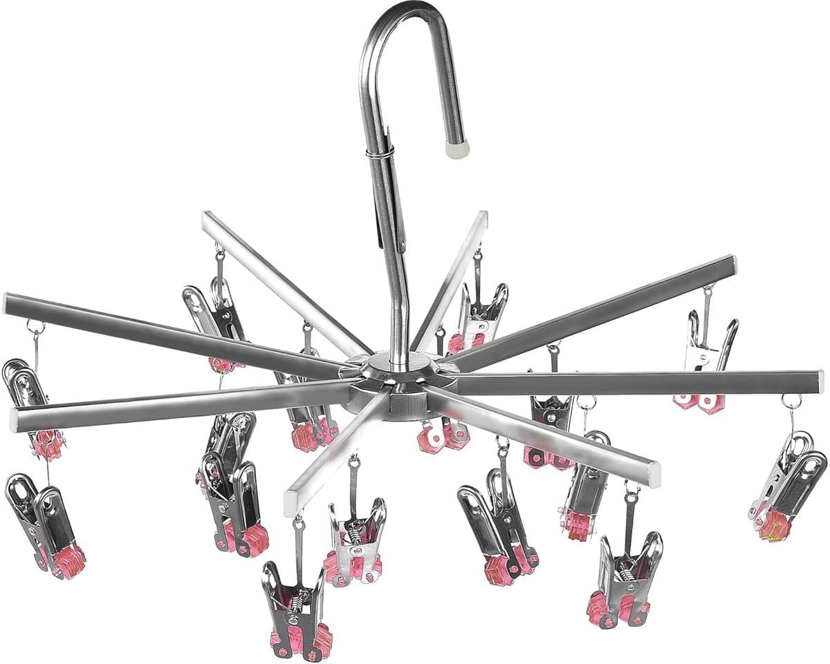Kledingclip met Rolclipontwerp - Ruimtebesparend - 1 stuk - Roestvrij staal — afbeelding 1