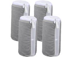 Unyqoos® Wasmachinebestendige waszakken voor schoenen - set van 4 met ritssluiting in grijs