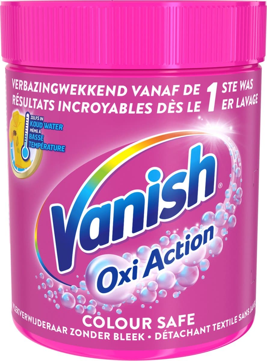 Vanish Oxi Action - Veilige Kleur - Vlekkenverwijderaar Poeder - Zonder Bleek - Gekleurde Was - 550 Gram — afbeelding 1
