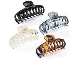 Haar klauwclips voor dik haar - Antislip haarklemmen 10,3 cm | 4 stuks