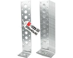 20 Stuks Platte Stalen Betonankers - Ideaal voor Houten Constructies en Verankering