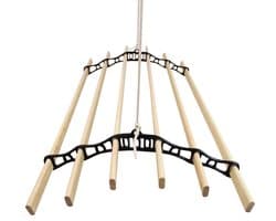 Droogrek Ophangbaar - Zwart - 1.5 meter - plafond wasrek