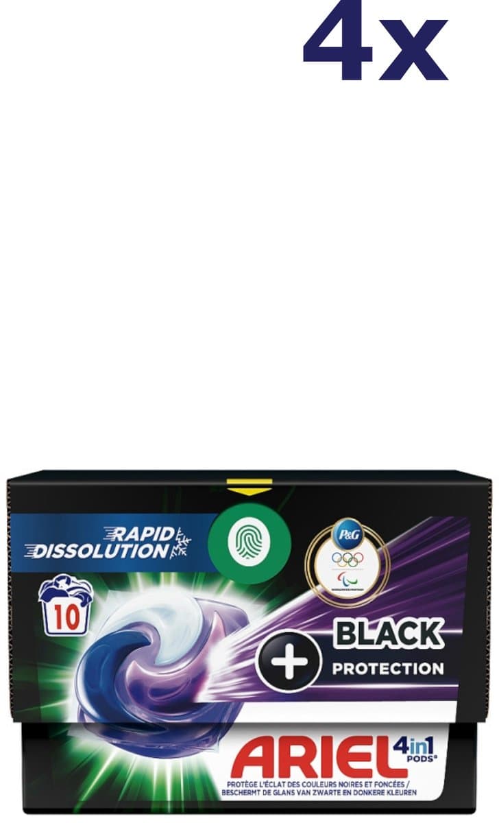 Ariel 4in1 pods Wasmiddel black protection 4x 10 Wasbeurten — afbeelding 1