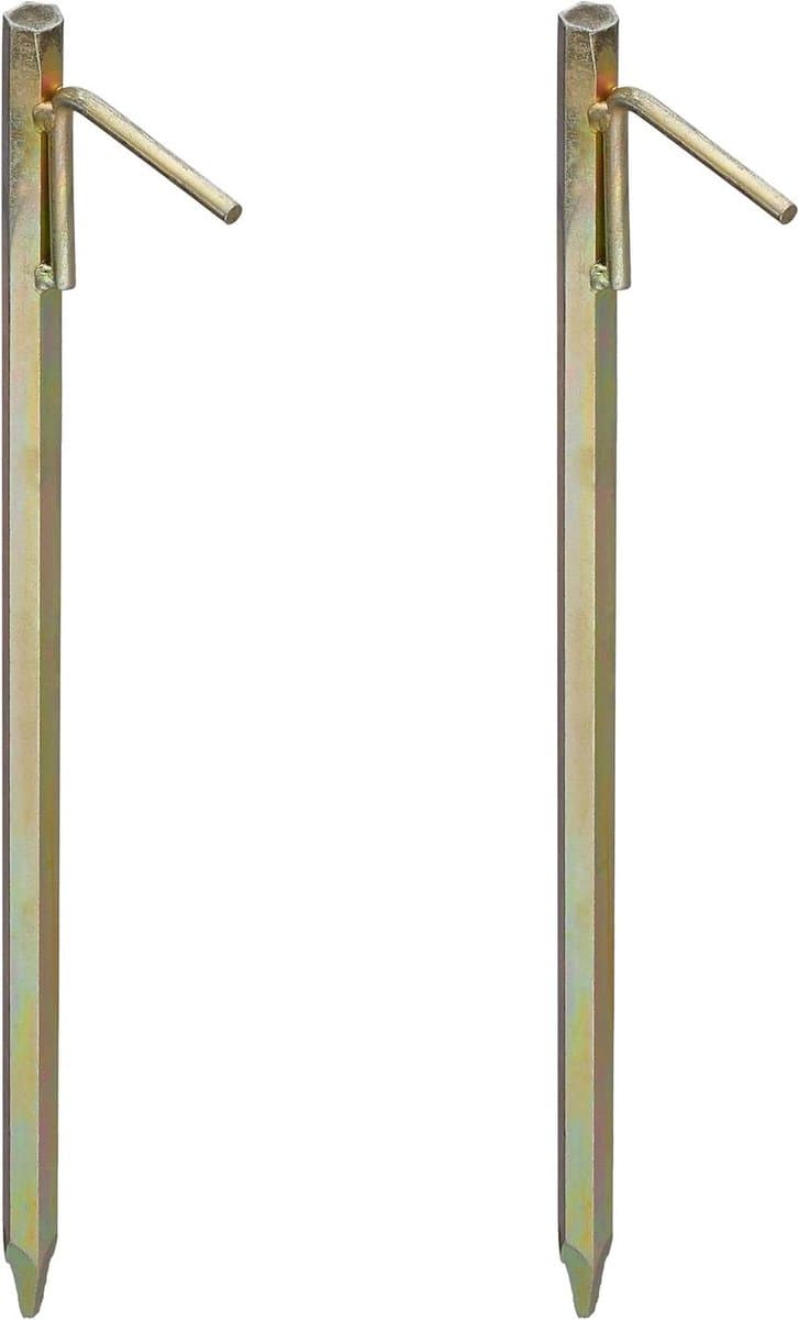 Grondpennen set van 2 - Harde ondergronden - Grondankers 51 cm - Goudkleurig — afbeelding 1