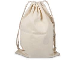 Dailygoods- Waszak Katoen - Opbergtas met Trekkoord - Lichtgewicht - Herbruikbaar - Ademend - 22x28 cm - Opbergzak — afbeelding 1