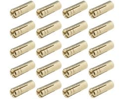 Muur Ankers - Messing Pluggen - Vaste Bevestiging - Corrosiebestendig Materiaal - M8x10x30mm 20 Stuks - Goud