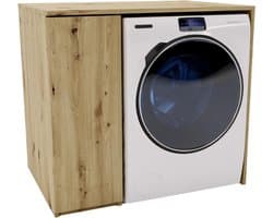 Wasmachinekast - Drogerkast Bovenbouwkast - Ruimte Besparen - Extra Zijkast - 96 x 88.5 cm - Eiken