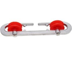 Waslijnspanner - Waslijn Katrol - Kleding Drogen - Geen Knopen Draaien - 18.5 cm - Aluminium