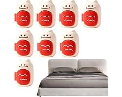 Lakengrijpers - Dekbed Clips - Bed Strak Houden - Anti-slip Grip - 8 Stuks - Geel Rood