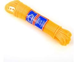 Waslijn - Kledinglijn PVC - Buiten Drogen - Extra Dik - 15 Meter - Geel