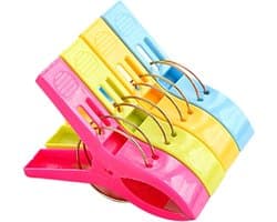 Wasknijpers - Strandhanddoekclips - Kleding Drogen - Winddicht Ontwerp - 4 Stuks - Color1