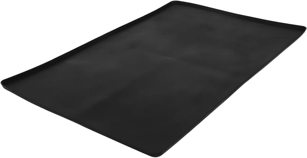 Lekbak Condenswater - Wateropvangmat - Apparaat Beschermen - Opstaande Rand - 60 x 40 cm - Zwart — afbeelding 1