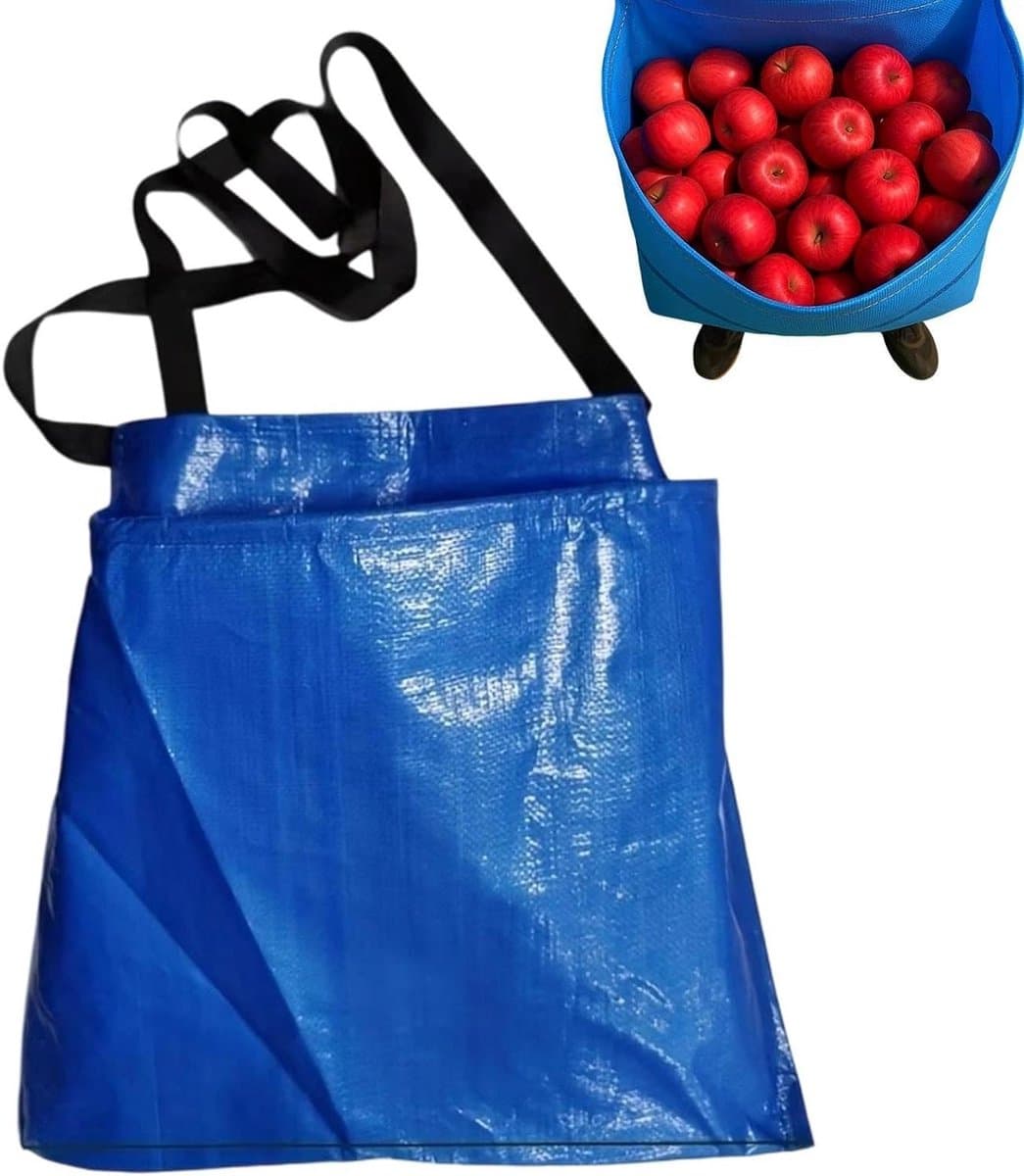 Oogstschort met zak - Plukschort heuptas - Groente verzamelen - Meerdere vakken - 40 x 40 cm - Groen — afbeelding 1