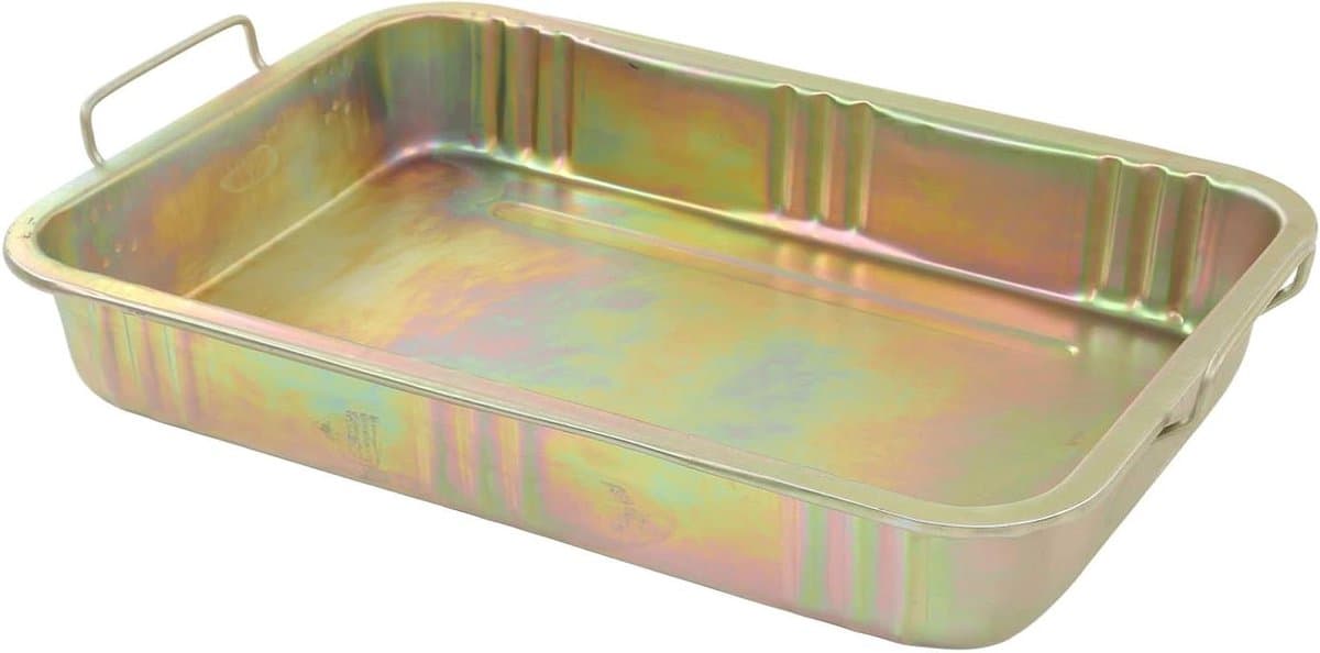 Gegalvaniseerde Olie Lekbak - Afvoercontainer Auto - Olie Verversen - Roestvrij Metaal - 500x380x95mm - Zilver — afbeelding 1