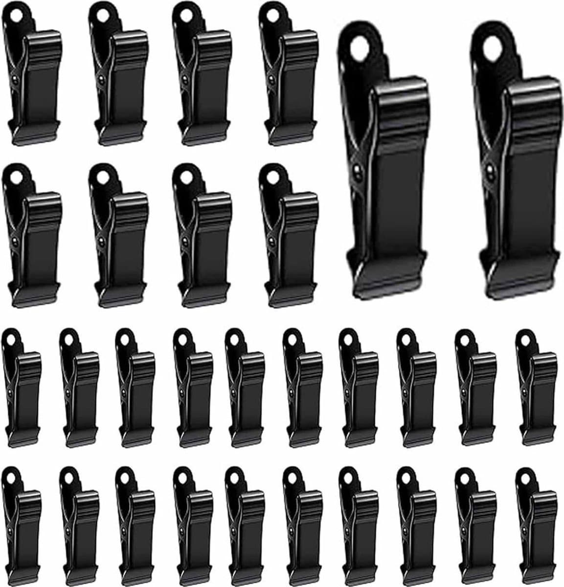 30 multifunctionele, antislip metalen klemmen, Geschikt voor het vastklemmen van foto's, kleding en knutselwerkjes. — afbeelding 1