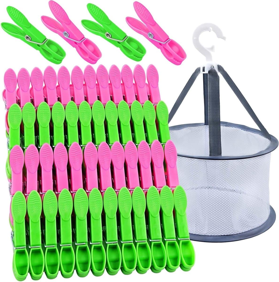 48 Stuks Winddichte Kleurige Kledingknijpers van Plastic voor Waslijnen, Kleding en Sokken — afbeelding 1