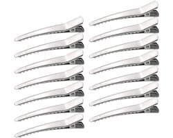 50 Stuks Zilveren Metalen Haarclips Alligator Spelden voor Kapsels en Knutselen