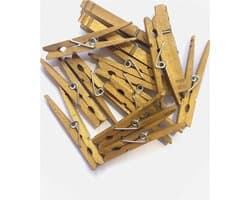 Houten Grote Wasknijpers - Berkenhout - 30 stuks - Bruin
