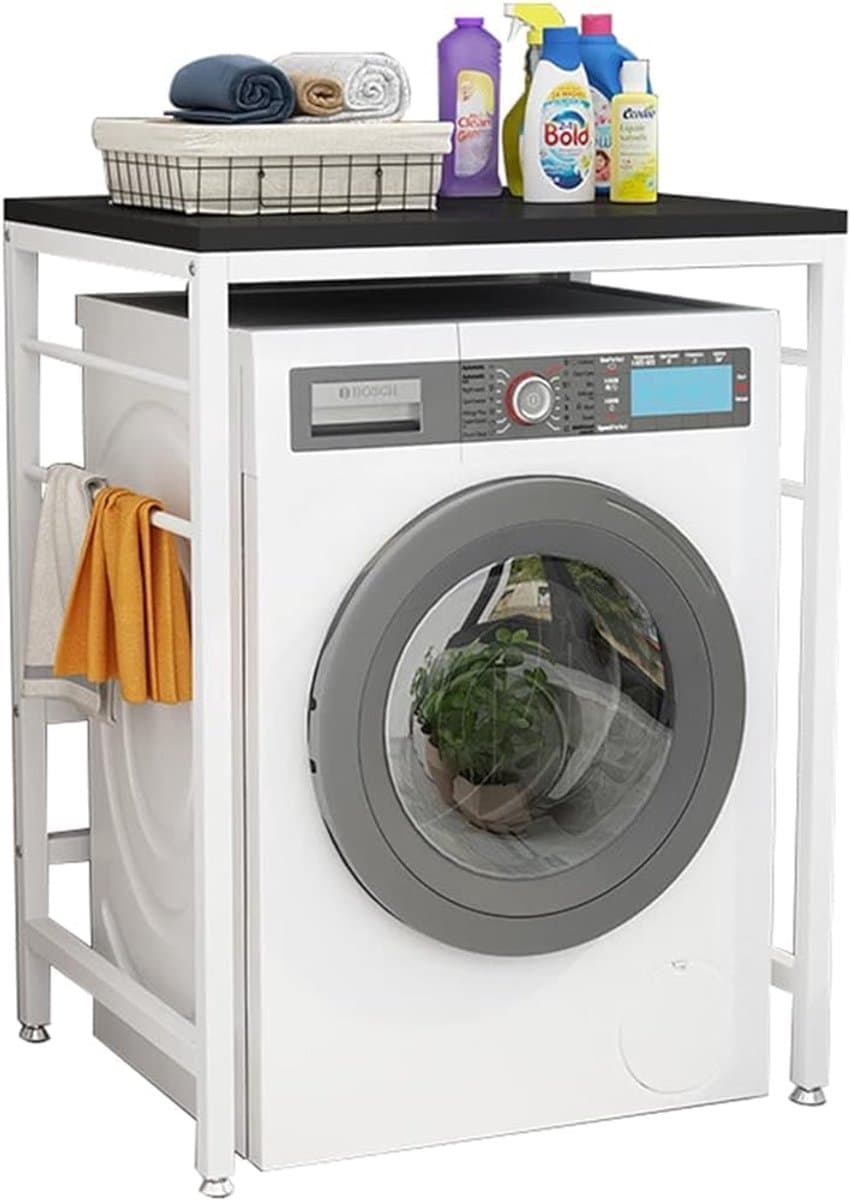 Opbergrek Boven Wasmachine en Droger - Vrijstaand Badkamer Rek Opslag — afbeelding 1